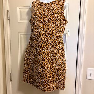 Old Navy Leopard Print Mini Dress - Orange and Black